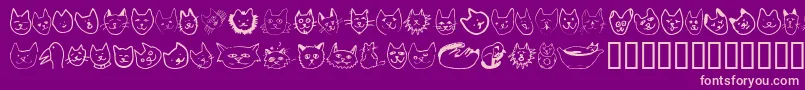 Linufa Font – Pink Fonts on Purple Background