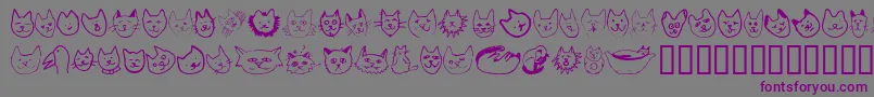 Linufa-fontti – violetit fontit harmaalla taustalla