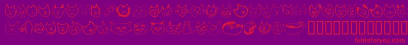 Linufa Font – Red Fonts on Purple Background