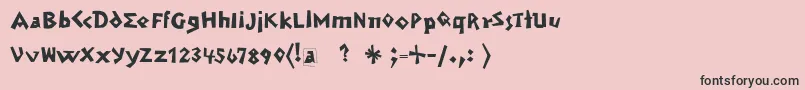 フォントMendelsohnstochter – ピンクの背景に黒い文字