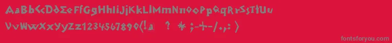 Mendelsohnstochter Font – Gray Fonts on Red Background