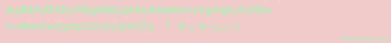 Mendelsohnstochter Font – Green Fonts on Pink Background