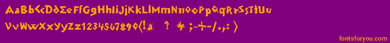 Mendelsohnstochter Font – Orange Fonts on Purple Background