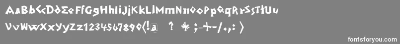 フォントMendelsohnstochter – 灰色の背景に白い文字