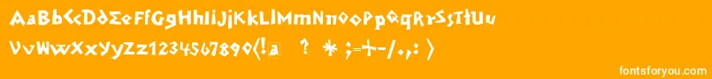 Mendelsohnstochter Font – White Fonts on Orange Background