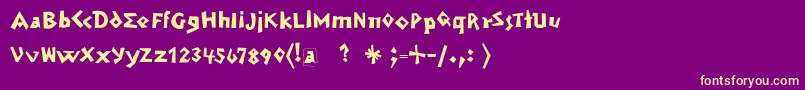 Mendelsohnstochter Font – Yellow Fonts on Purple Background