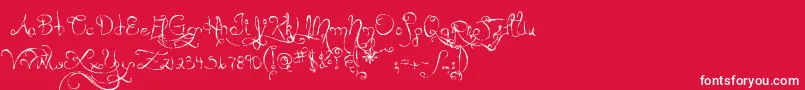MtfQueenOfSketchyland Font – White Fonts on Red Background