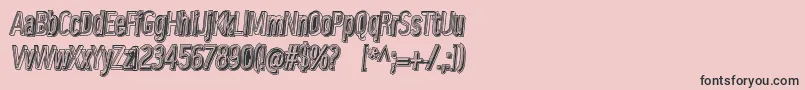 Lowermetal Font – Black Fonts on Pink Background