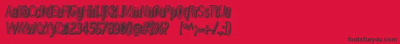 Lowermetal Font – Black Fonts on Red Background