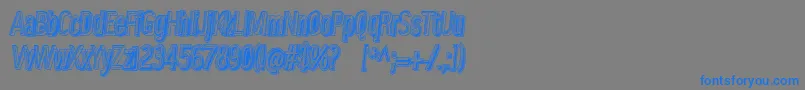 Lowermetal Font – Blue Fonts on Gray Background