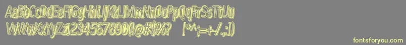 Lowermetal Font – Yellow Fonts on Gray Background