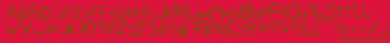 Lisätietoja Yellowjug-fontista Yellowjug-fontti – ruskeat fontit punaisella taustalla