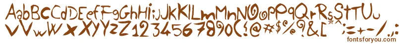 Yellowjug Font – Brown Fonts on White Background