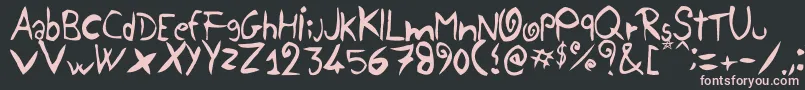 Yellowjug Font – Pink Fonts on Black Background