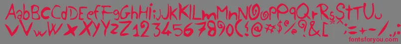 Yellowjug Font – Red Fonts on Gray Background
