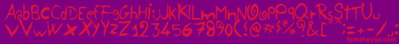 Yellowjug Font – Red Fonts on Purple Background