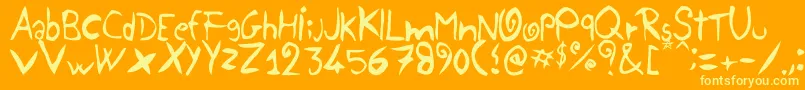 Yellowjug Font – Yellow Fonts on Orange Background