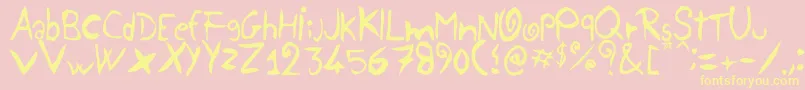 Yellowjug Font – Yellow Fonts on Pink Background