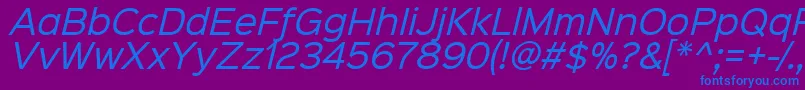 Sinkinsans400italic Font – Blue Fonts on Purple Background