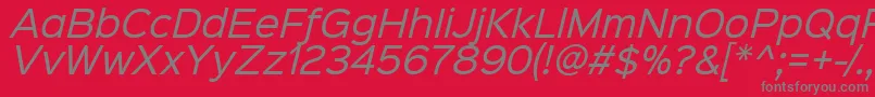 Sinkinsans400italic Font – Gray Fonts on Red Background