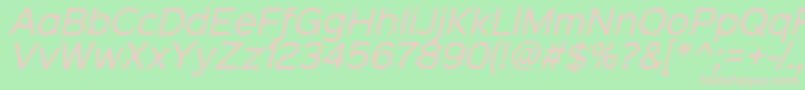 Sinkinsans400italic Font – Pink Fonts on Green Background