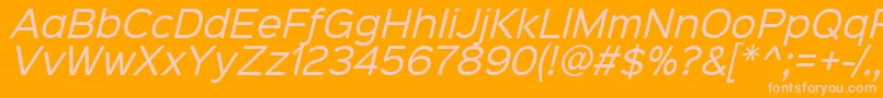 Sinkinsans400italic Font – Pink Fonts on Orange Background