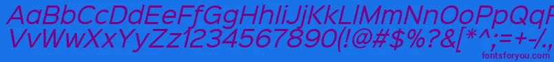 Sinkinsans400italic Font – Purple Fonts on Blue Background