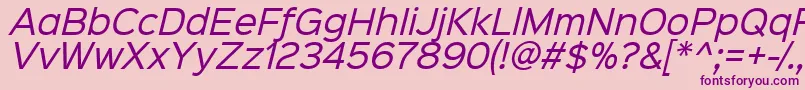 Sinkinsans400italic Font – Purple Fonts on Pink Background