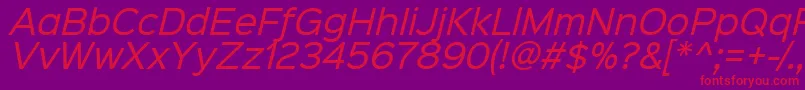 fuente Sinkinsans400italic – Fuentes Rojas Sobre Fondo Morado