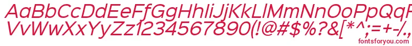 フォントSinkinsans400italic – 赤い文字