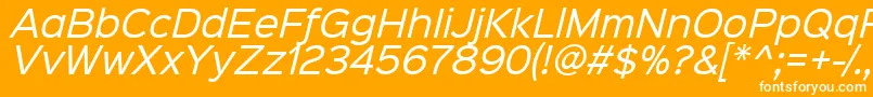 Sinkinsans400italic Font – White Fonts on Orange Background