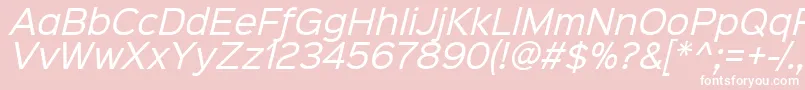 Sinkinsans400italic Font – White Fonts on Pink Background