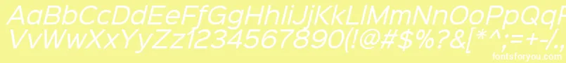 Sinkinsans400italic Font – White Fonts on Yellow Background