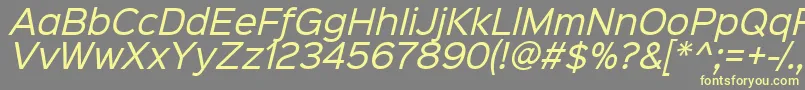 Sinkinsans400italic Font – Yellow Fonts on Gray Background