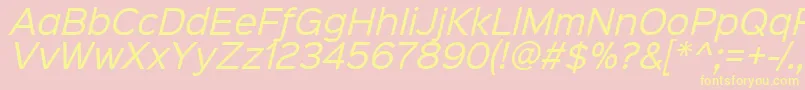 Sinkinsans400italic Font – Yellow Fonts on Pink Background