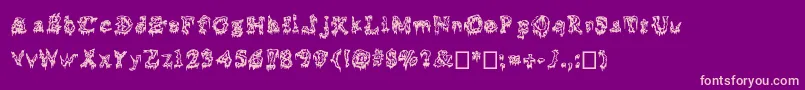 More about Squelettics Font Squelettics Font – Pink Fonts on Purple Background