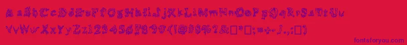 En savoir plus sur la police Squelettics Police Squelettics – polices violettes sur fond rouge
