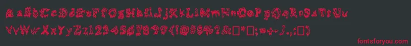 Squelettics Font – Red Fonts on Black Background