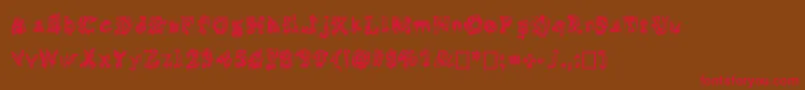 Squelettics Font – Red Fonts on Brown Background