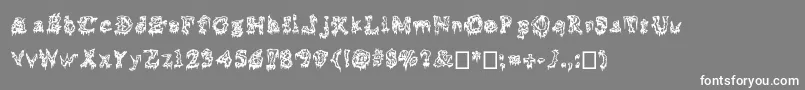 Squelettics Font – White Fonts on Gray Background