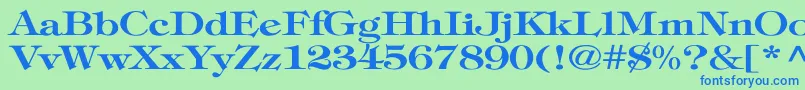 TimpaniBoldWd Font – Blue Fonts on Green Background