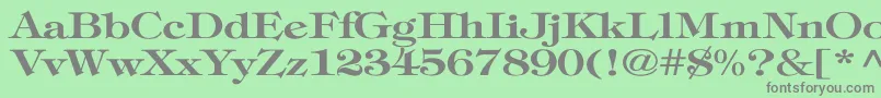 TimpaniBoldWd Font – Gray Fonts on Green Background