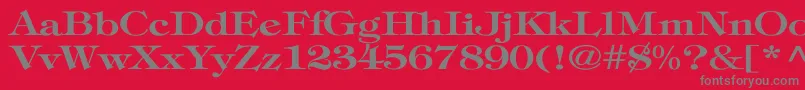 TimpaniBoldWd Font – Gray Fonts on Red Background