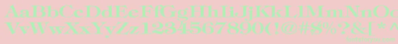 TimpaniBoldWd Font – Green Fonts on Pink Background