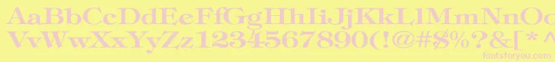 TimpaniBoldWd Font – Pink Fonts on Yellow Background