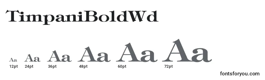 Размеры шрифта TimpaniBoldWd