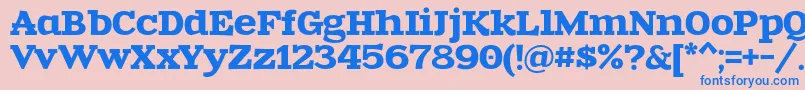 Zantroke Font – Blue Fonts on Pink Background