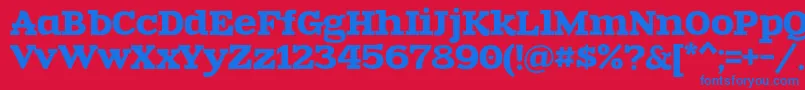 Zantroke Font – Blue Fonts on Red Background