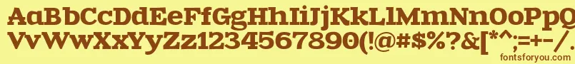 Zantroke Font – Brown Fonts on Yellow Background