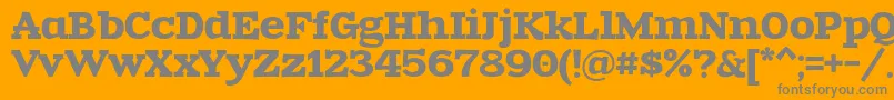 Zantroke Font – Gray Fonts on Orange Background